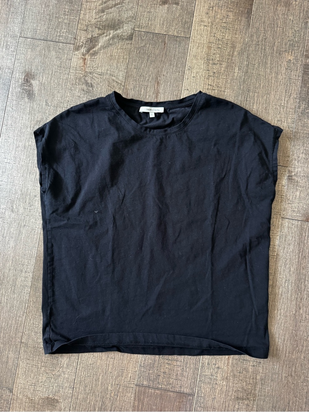James Perse Black Crewneck Short Sleeve Tee